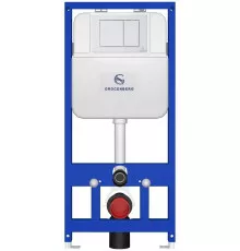 Инсталляция для унитаза с кнопкой для смыва Grocenberg GS3050-KP3080W белый