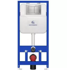 Инсталляция для унитаза с кнопкой для смыва Grocenberg GS3050-KM3080NK Никель