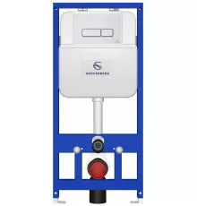 Инсталляция для унитаза с кнопкой для смыва Grocenberg GS3050-KP3060W  белый