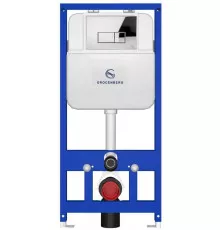 Инсталляция для унитаза с кнопкой для смыва Grocenberg GS3050-KP3070CR хром