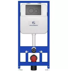 Инсталляция для унитаза с кнопкой для смыва Grocenberg GS3050-KM3090BG Графит