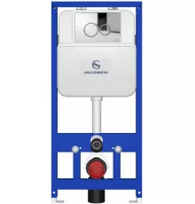 Инсталляция для унитаза с кнопкой для смыва Grocenberg GS3050-KP3090CR хром