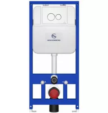 Инсталляция для унитаза с кнопкой для смыва Grocenberg GS3050-KP3090W белый