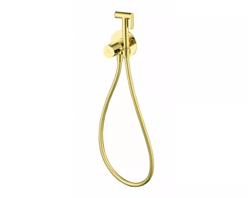 Гигиенический душ со смесителем GROCENBERG GB009 с термостатом Золото глянец