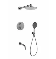 Душевая система скрытого монтажа Grocenberg GB5091 Графит с Термостатом