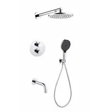 Душевая система скрытого монтажа Grocenberg GB5091 Хром с Термостатом