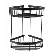 Полка корзина угловая Grocenberg AC0076BL Черный матовый