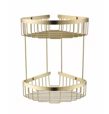 Полка корзина угловая Grocenberg AC0076MG Матовое золото