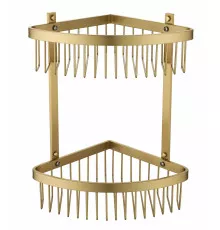 Полка корзина угловая Grocenberg AC0077MG Матовое золото