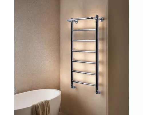 Полотенцесушитель водяной Comfysan Capri W-8 80/40 с полкой, хром