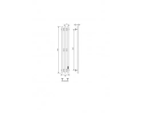 Полотенцесушитель электрический с/т Comfysan Alto-K EC-3 120/15, ТИТАНОВЫЙ ГРАФИТ RAL