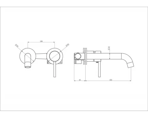 Встраиваемый смеситель для раковины,белый матовый FELICE 0635 BIANCO OPACO