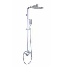 Душевая система с тропическим душем и смесителем,хром белый FELICE 4060 B CROMO-BIANCO