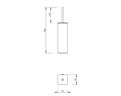 Настенный ершик для унитаза,бронза FELICE F 0413 BRONZO