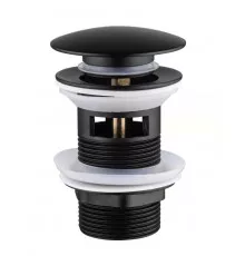 Донный клапан для раковины с переливом,черный матовый FELICE V-4 NERO OPACO