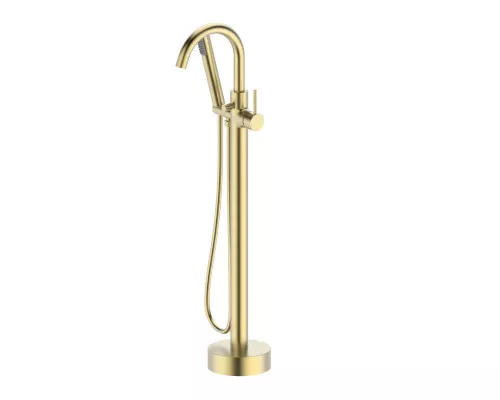 Напольный смеситель для ванны отдельностоящий с лейкой,матовое золото FELICE 0650 ORO OPACO