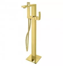 Напольный смеситель для ванны отдельностоящий с лейкой,золото глянец FELICE 1050 ORO