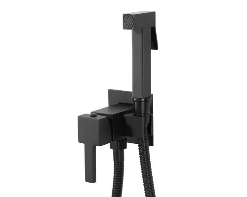 Гигиенический душ со смесителем встраиваемый, Черный матовый FELICE 3515 NERO OPACO