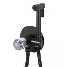 Гигиенический душ со смесителем с термостатом встраиваемый, Хром/Черный матовый FELICE 4515 CROMO-NERO OPACO