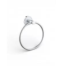 Держатель для полотенец в ванную комнату,хром с белой вставкой FELICE R 1027 BL