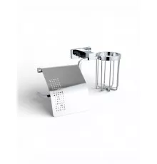 Держатель для туалетной бумаги закрытый с держателем освежителя воздуха,хром FELICE B 1007-S