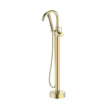 Напольный смеситель для ванны отдельностоящий с лейкой,матовое золото FELICE 0650 ORO OPACO