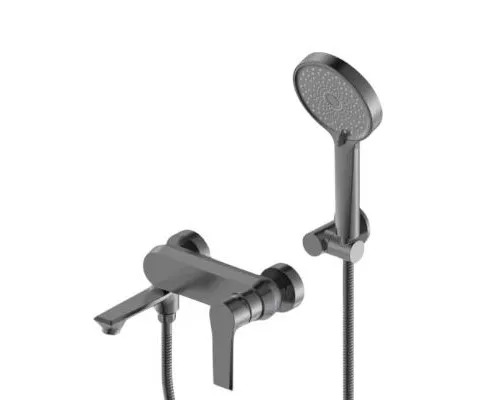 Смеситель для ванны с душем,оружейная сталь FELICE 8040 G GUN METAL