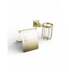 Держатели для туалетной бумаги закрытый с держателем для освежителя воздуха,матовое золото FELICE FL 1007-S ORO OPACO
