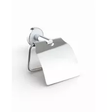 Держатель для туалетной бумаги закрытый,хром с белой вставкой FELICE R 1006 BL
