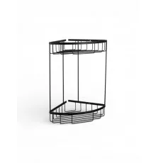 Полка двойная угловая 200-200,черный матовый FELICE F 02 NERO OPACO