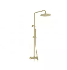 Душевая система с тропическим душем и смесителем,матовое золото FELICE 0660 ORO OPACO