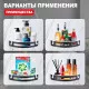 Полка для ванны и душа Raglo R340.01.06 угловая с крючками,черный