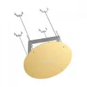 Лейка верхняя потолочная Raglo R452.04.03 для душа ∅500мм 2 режима круглая нержавеющая сталь, сатин золотой