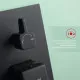 Душевая система Raglo R01.27.06 для ванны и душа встраиваемая на 3 режима излив поворотный 20 см, черный