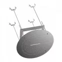 Лейка верхняя потолочная Raglo R452.04.09 для душа ∅500мм 2 режима круглая нержавеющая сталь, графит