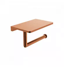 Держатель для туалетной бумаги Raglo R320.03.33 с полкой,матовая медь