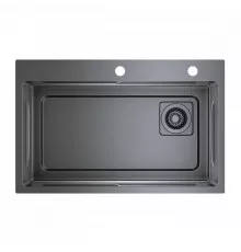 Кухонная мойка Raglo R702.7246 из нержавеющей стали в базу от 80см, графит