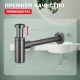 Сифон для раковины Raglo R600.20.09 бутылочный, латунь, графит