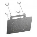Лейка верхняя потолочная Raglo R452.03.09 для душа 590*480мм 2 режима прямоугольная нержавеющая сталь, графит
