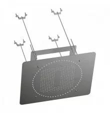 Лейка верхняя потолочная Raglo R452.03.09 для душа 590*480мм 2 режима прямоугольная нержавеющая сталь, графит