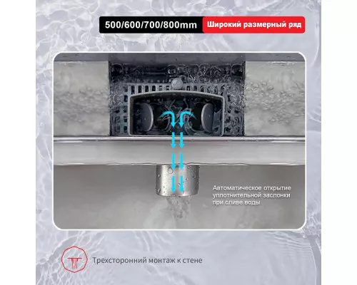 Душевой трап Raglo R650.60.05 600мм, нержавеющая сталь, сатин
