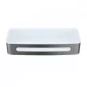 Полка для ванны и душа Raglo R340.02.09 прямая с крючками,графит