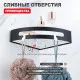 Полка для ванны и душа Raglo R340.01.06 угловая с крючками,черный