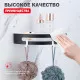 Полка для ванны и душа Raglo R340.01.06 угловая с крючками,черный