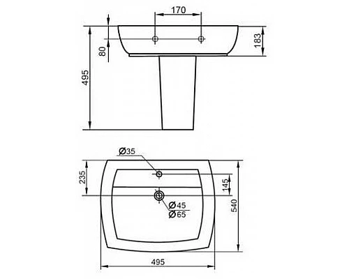 Раковина CEZARES Flamingo
