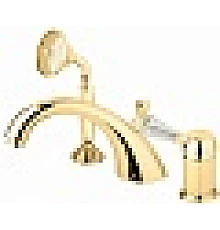 Смеситель на борт ванной с выдвижным душем и переключателем CEZARES VINTAGE-BVDM-03/24-Sw