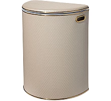 Корзина для белья Geralis NCLG-O Ромб бежевый, кант золото, полукруглая