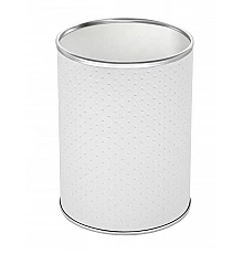 Ведро для мусора 3л открытое Geralis M-PWH-B PUNTO белое, кант хром