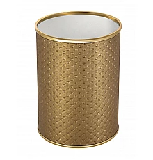 Ведро для мусора 3л открытое Geralis M-PGG-B PUNTO золото, кант золото