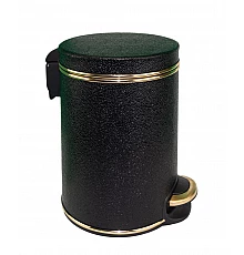 Ведро для мусора 5л Geralis V-KHBG-B черное, кант золото